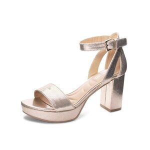 CL by Laundry Women's Go On 2 Heeled Sandal, Lt Gold Starstone, 5.5 Medium